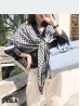 Houndstooth Light Weight Cashmere Feeling Scarf